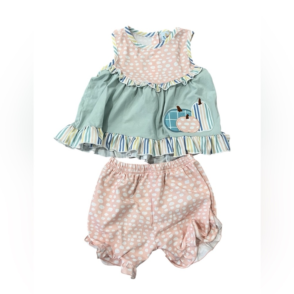 Busy Bee Smocks 2T Pumpkin Set
